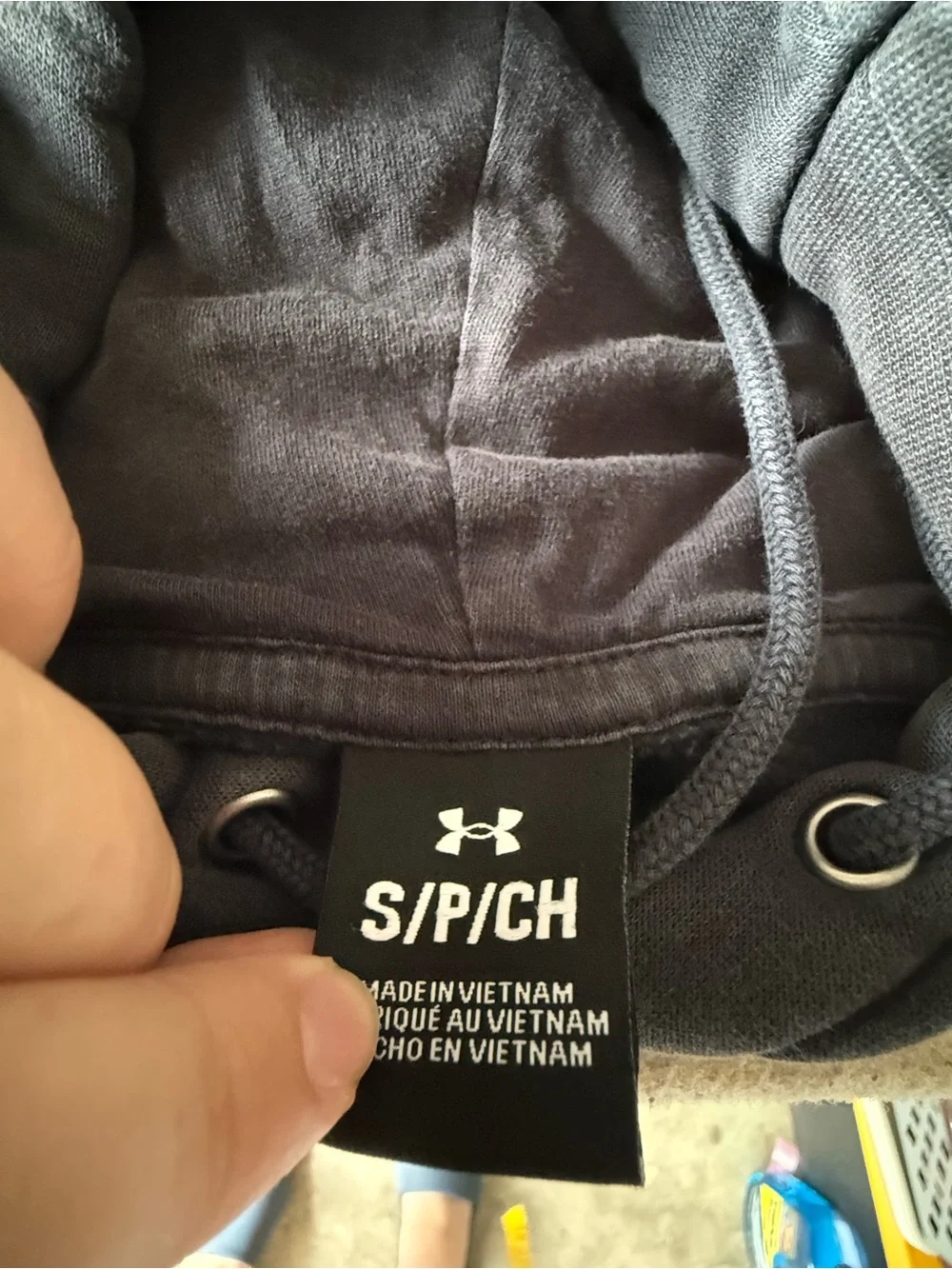 Under Armour Men's Charcoal Hooded Pullover with Logo
